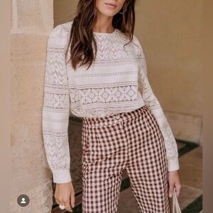 Sézane Philoe Blouse in Ecru